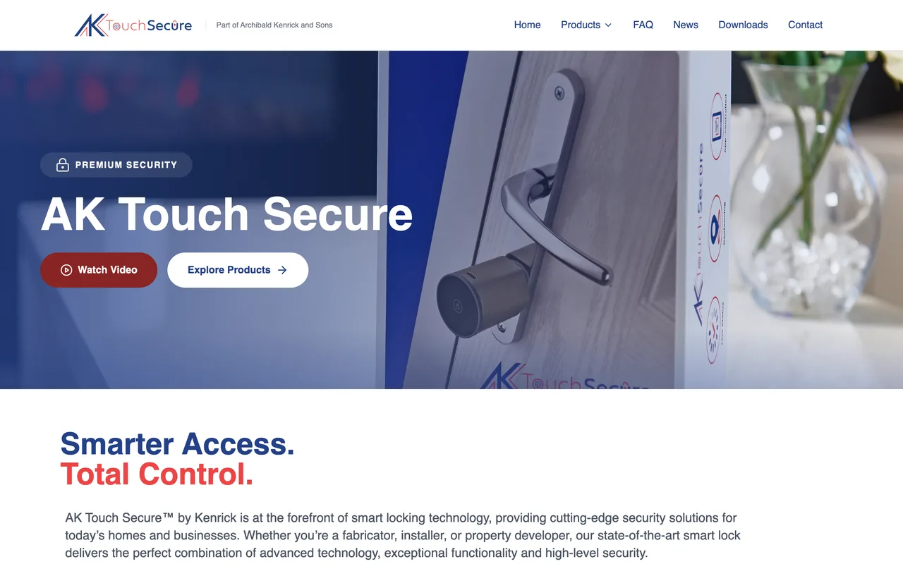 AK Touch Secure website